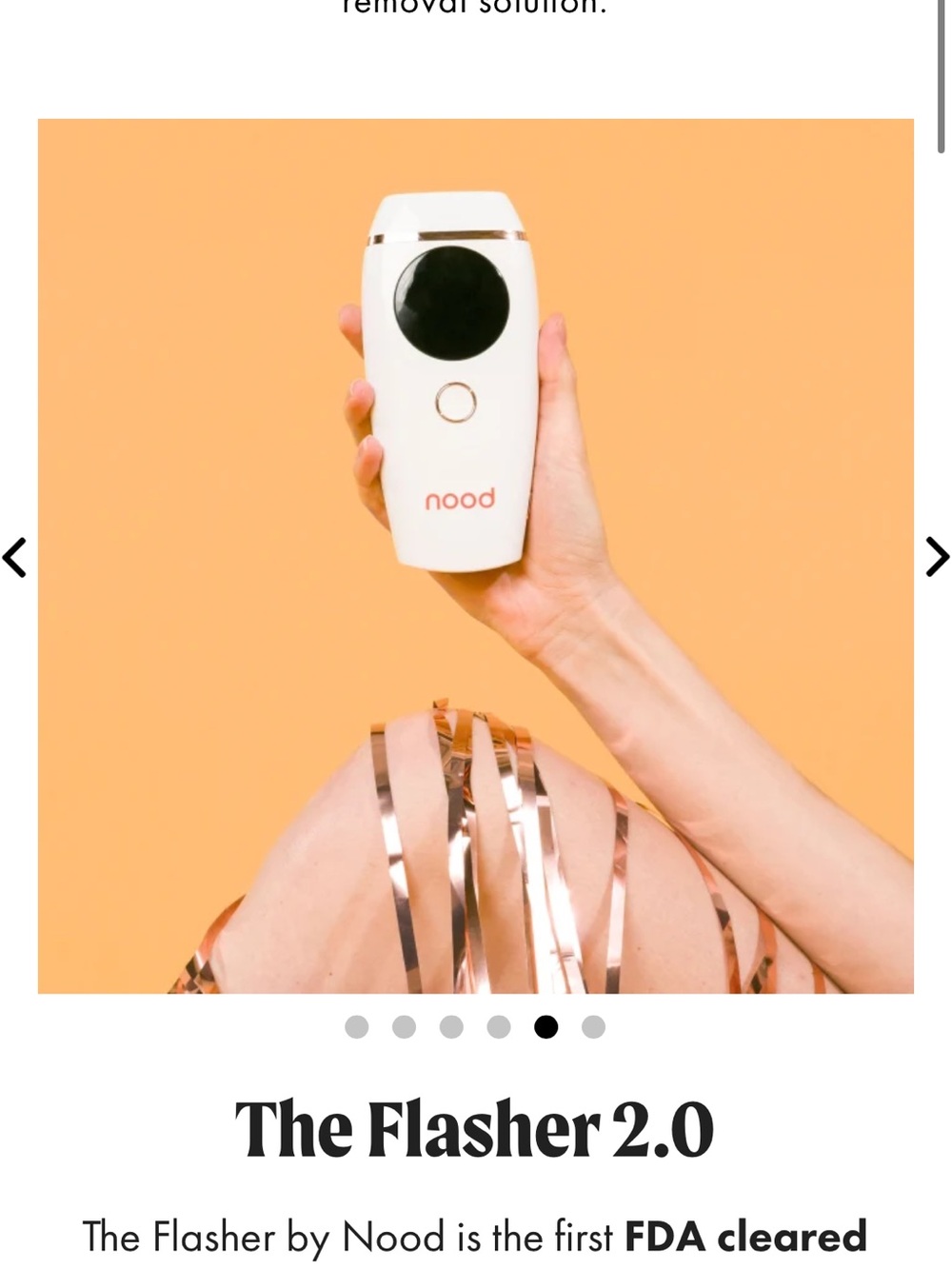 Nood The Flasher 2.0 Hair Removal Device — White